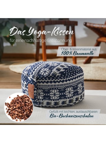 Lumaland #DoYourYoga  Yoga-Kissen Vishnu - gefüllt mit Bio-Buchweizenschalen - Rund 30x3