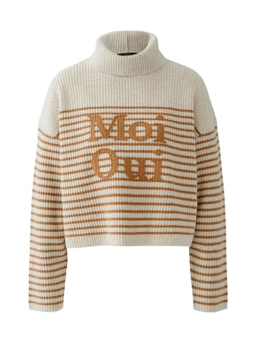 Oui Pullover in offwhite camel