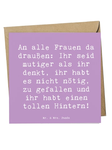 Mr. & Mrs. Panda Klappkarte Spruch Mut und Hoffnung mit Spruch in Lavendeltraum