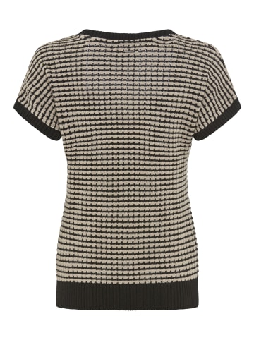 Kangaroos Kurzarmpullover in Schwarz-grau