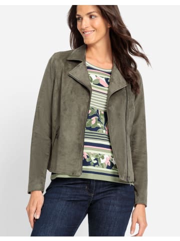 Olsen Kunstlederjacke in Pine Green