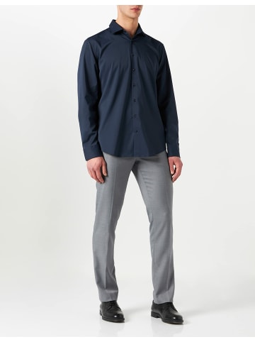 Seidensticker Langarm Business Hemd für Herren in dunkel-blau