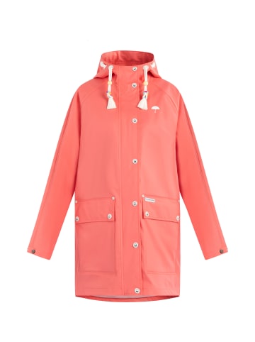 Schmuddelwedda Damen Oversized Regenmantel in Korallenpink-280