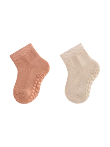 Sterntaler ABS Socken 2er-Pack uni kurz in mittelbraun