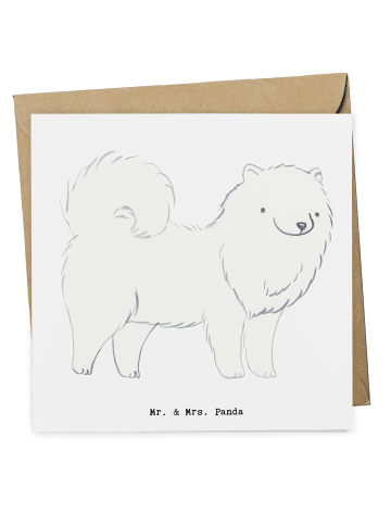 Mr. & Mrs. Panda Deluxe Karte Samojede Moment ohne Spruch in Weiß