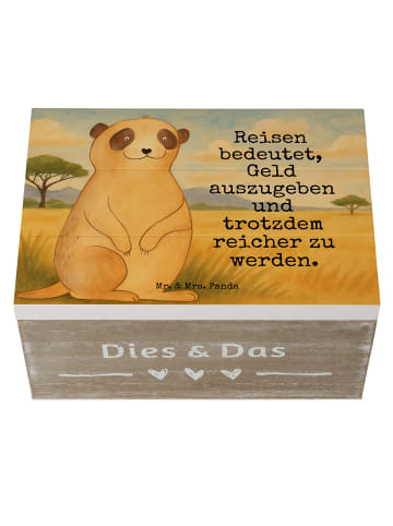 Mr. & Mrs. Panda Geschenkbox Erdmännchen Design mit Spruch in Weiß