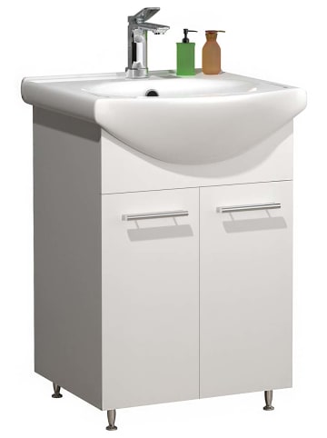 ebuy24 Waschbeckenunterschrank LisaloM Weiß 55 x 45 cm