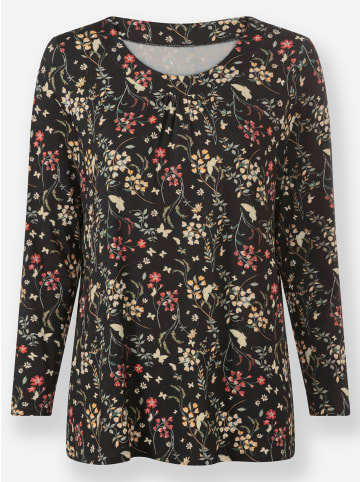 WITT WEIDEN Shirttunika in schwarz-ocker-bedruckt