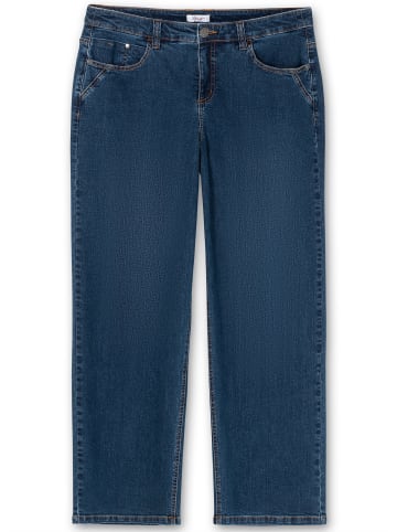 sheego Weite Jeans in dark blue denim