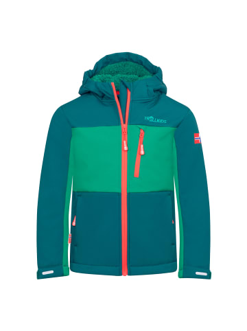 Trollkids Softshell Winterjacke Bergsfjord in midnight petrol