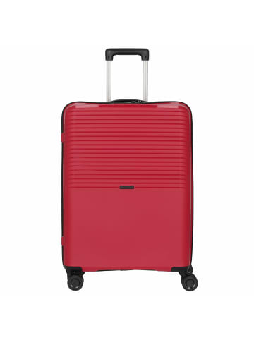 D&N Travel Line 4000 - 4-Rollen-Trolley M 66 cm (taupe) in pink
