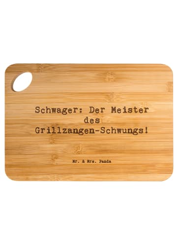 Mr. & Mrs. Panda Brotzeitbrett Spruch Schwager Grillmeister mit ... in Braun