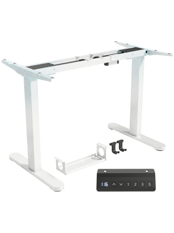 Höhenverstellbarer Schreibtischgestell-100L x 60B x 70-118H cm-Weiß