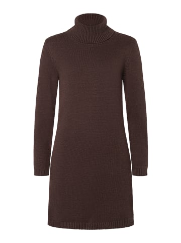 More & More kurzes, feminines Strickkleid in espresso brown
