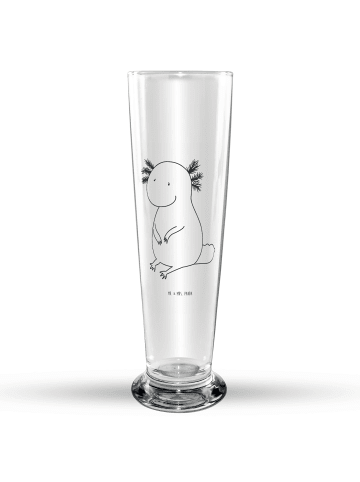 Mr. & Mrs. Panda Bierglas Axolotl Niedlich ohne Spruch in Transparent