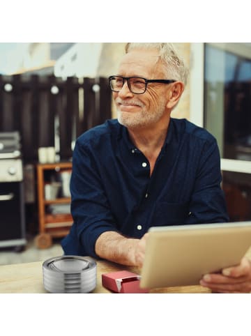 relaxdays 9 x Windaschenbecher in Silber