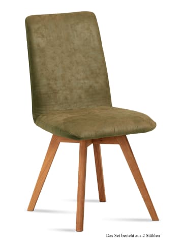 58 aufm Kessel ESSZIMMERSTUHL (2er-Set) Dilga 47x92x60 Schwarz/Natur