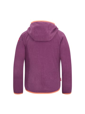 Trollkids Fleece-Jacke "Sandefjord" in Malvenpink/Papayaorange