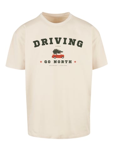 F4NT4STIC Heavy Oversize T-Shirt Driving Home Weihnachten in sand