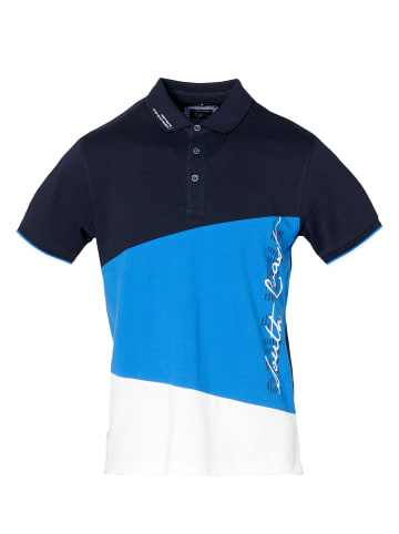 KOROSHI Kurzarm-Polo in blau