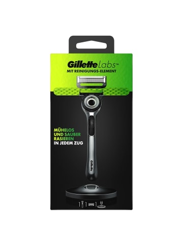 Gillette Labs Rasierapparat Nassrasierer Rasierer mit 1 Klinge in Schwarz