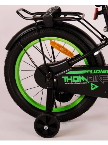 Volare Kinderfahrrad Thombike für Jungen 16 Zoll Kinderrad in Schwarz Grün 4 Jahre