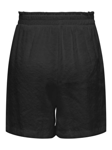 ONLY Kurze Stoff Bermuda Hose Sommer Pants mit Elastischem Bund in Schwarz