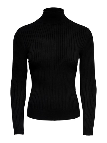 ONLY Slim Fit Rollkragen Strickpullover ONLKAROL Longsleeve in Schwarz