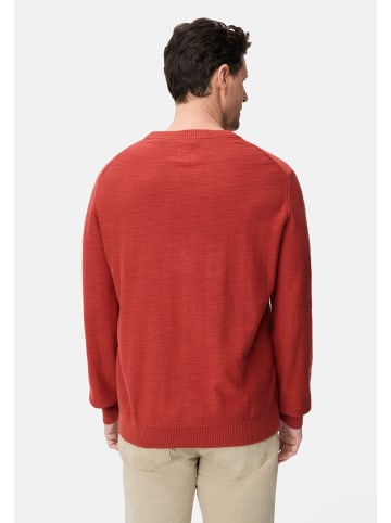 Camel Active Strickpullover aus reiner Baumwolle in Rot