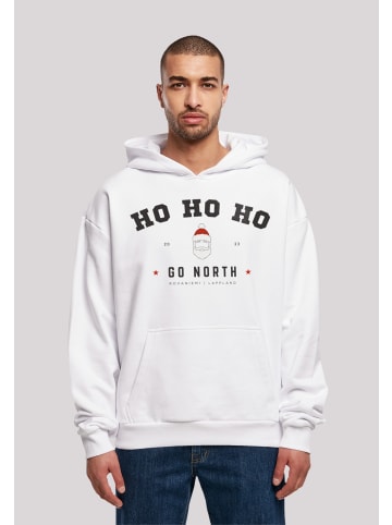 F4NT4STIC Ultra Heavy Hoodie Ho Ho Ho Santa Claus Weihnachten in weiß