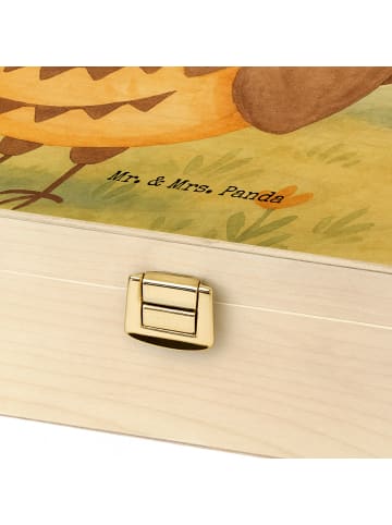 Mr. & Mrs. Panda Teedose Eule Zufrieden Design mit Spruch in Weiß