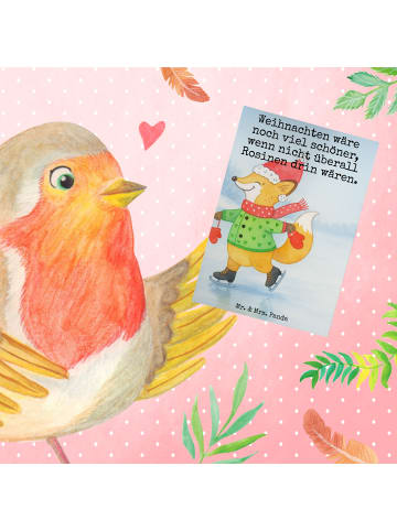 Mr. & Mrs. Panda valentinstagskarte Fuchs  Schlittschuhe Design ... in Weiß