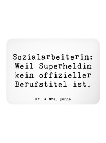 Mr. & Mrs. Panda whiteboardmagnet Spruch Sozialarbeiterin Heldin... in Weiß