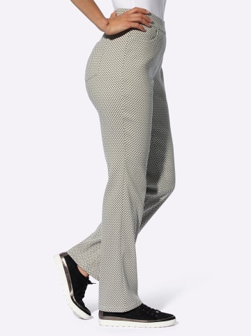 WITT WEIDEN Stretch-Hose in khaki-ecru-gemustert