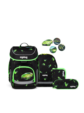 Ergobag Grundschulranzen-Set, CUBO "Übärholspur" 5-tlg. in Grün