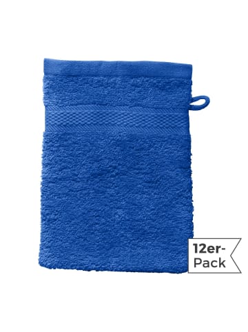 REDBEST Frottier Waschhandschuh 12er-Pack Chicago in royalblau