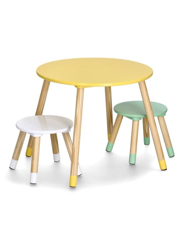 Zeller Möbelset für Kinder aus MDF und Kiefer in Mehrfarben, 60 x 45 x 60 cm
