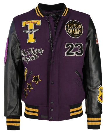 TOP GUN Collegejacke TG20213031 in black, purple
