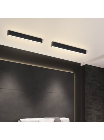 ZMH LED Deckenleuchte in schwarz 17W Modern Dimmbar L 53.6CM Lang Bürolampe