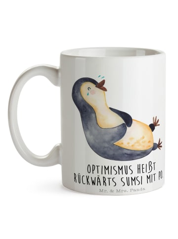 Mr. & Mrs. Panda Tasse Pinguin Lachen mit Spruch in Weiß