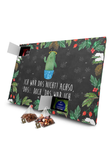 Mr. & Mrs. Panda Advents-Teekalender Kaktus Heilig mit Spruch in Kreidetafel