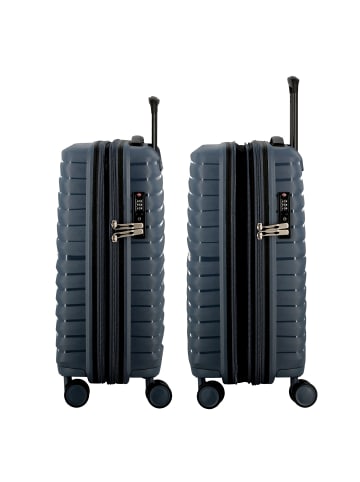 Jump Xwave 4 Rollen Kabinentrolley 55 cm mit Dehnfalte in bleu nuit