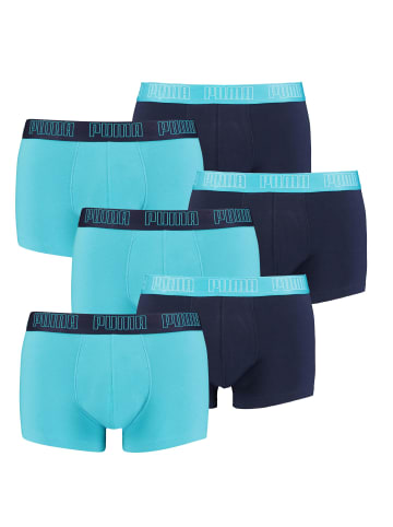 Puma Boxershorts PUMA BASIC TRUNK 6P in 005 - Aqua / Blue