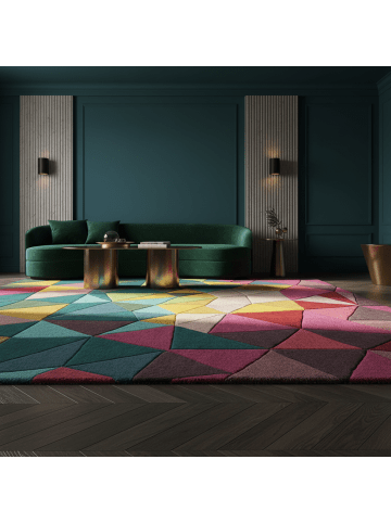 KADIMA DESIGN Farbenfroher Designer-Wollteppich