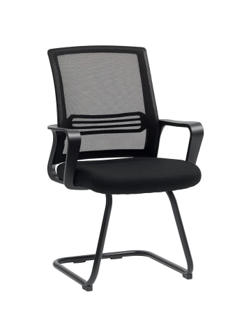 HOMCOM Besucherstuhl-58,5L x 57,5B x 93H cm-Schwarz