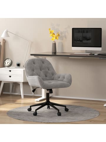 Vinsetto Bürosessel-60B x 61T x 81-91H cm-Hellgrau