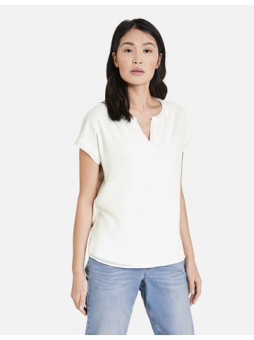 TAIFUN T-Shirt Kurzarm Rundhals in Offwhite