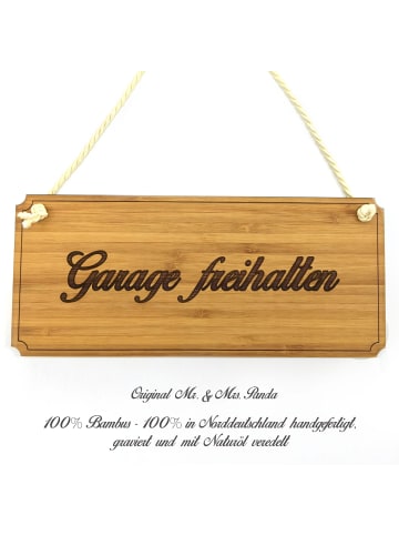 Mr. & Mrs. Panda Türschild Garage freihalten mit Spruch in Keine Angabe