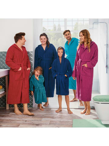 REDBEST Unisex-Bademantel mit Kapuze Chicago in fuchsia