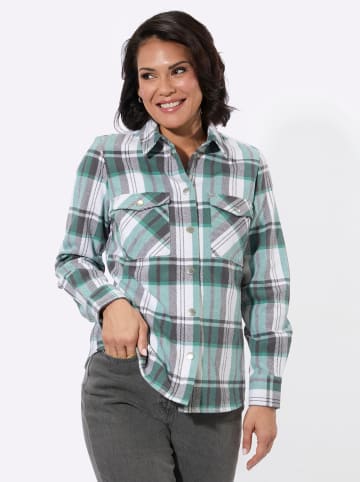 WITT WEIDEN Flanell-Bluse in salbei-anthrazit-kariert